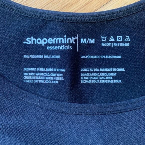 2 SHAPERMINT SCOOP NECK CAMI’S BLACK & IVORY SIZE M/Ivory worn once- Black NWOT - Picture 5 of 8